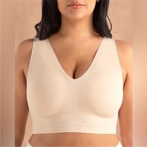 Truekind‎ Chai Everyday Comfort Supportive V-Neck Bralette No Underwire Size 3XL